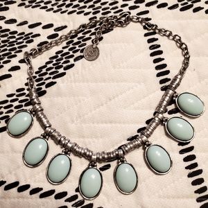 Statement necklace in manmade turquoise